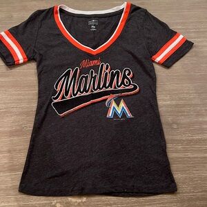 Ladies’ MIAMI MARLINS T-Shirt - Sz S (Pre-Owned)